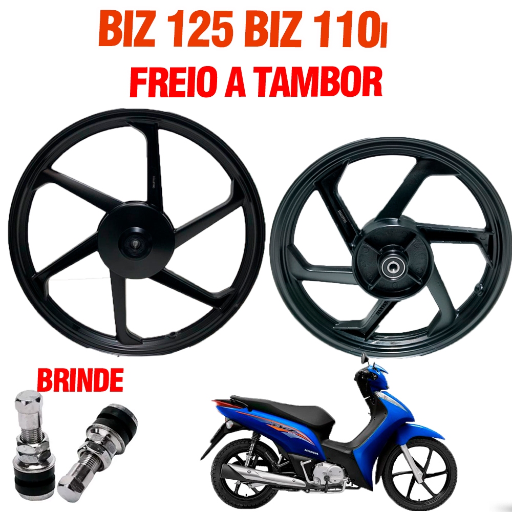 Roda Liga Leve Rodão Biz 125 Biz 100/110 12 13 Freio Tambor em Oferta na Shopee