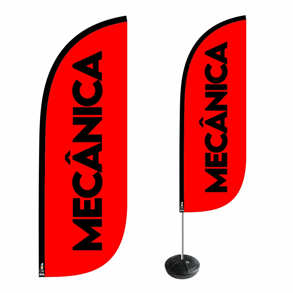 Wind Banner Mecânica Completo Fly Flag 2,7m Dupla Face ENVIO EM 24H