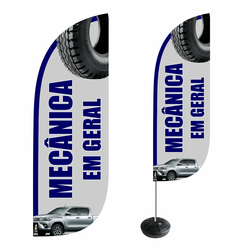 Wind Banner Mecânica Completo Fly Flag D.Face 2,7m ENVIO EM 24H