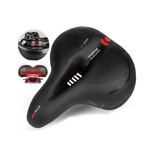Selim Vazado Anatômico Gel Conforto Bike Mtb Fita Refletiva