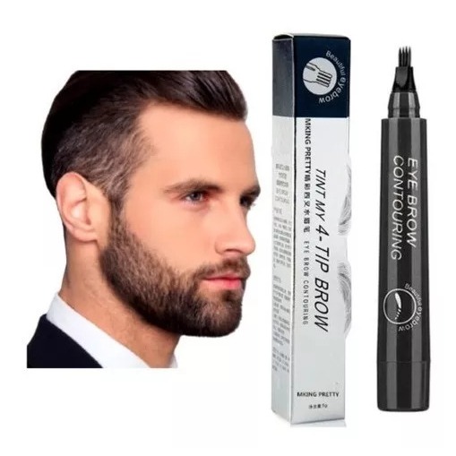 caneta Barba Delineador Black Preto  Barba e Sobrancelhas