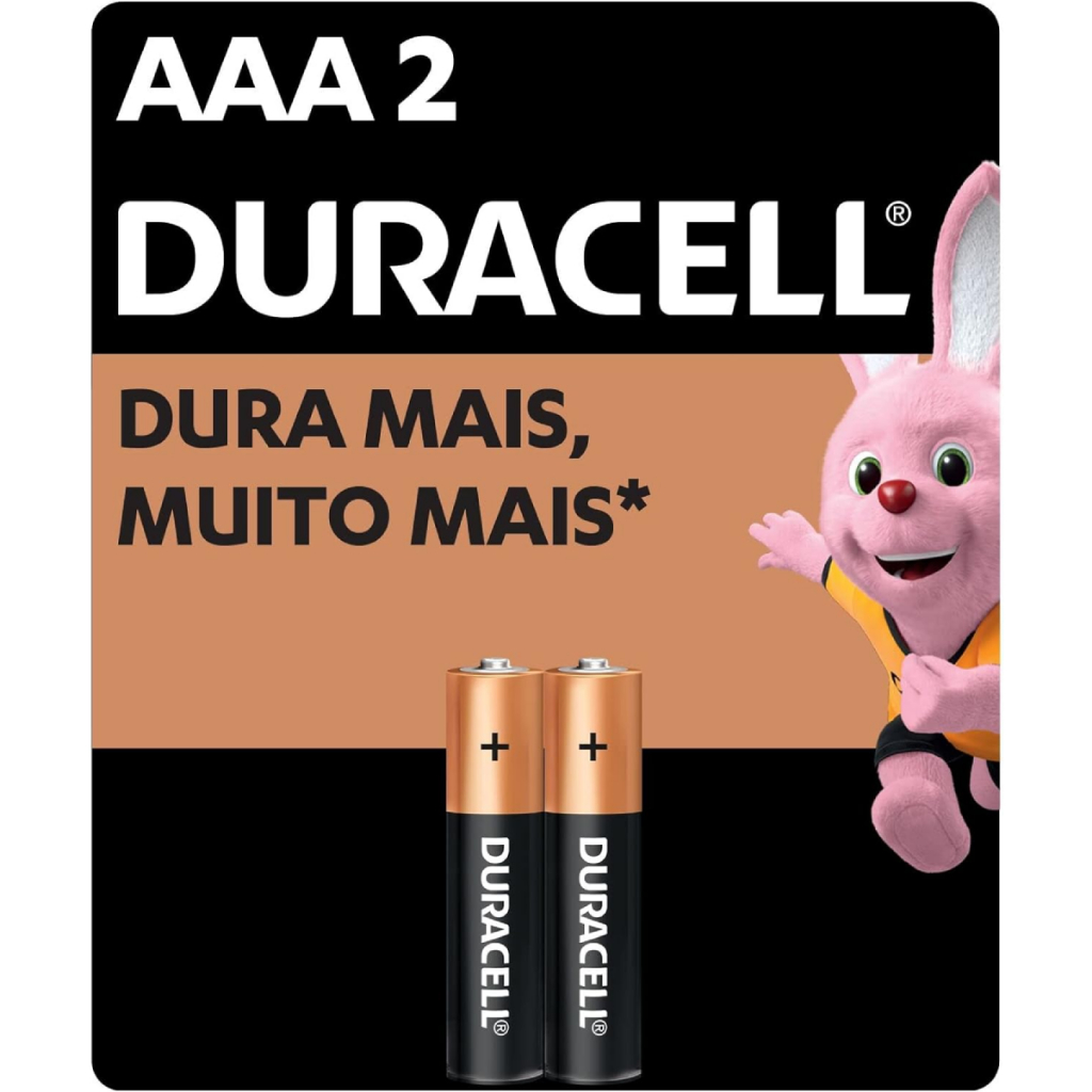 PILHA ALCALINA DURACELL AAA 1,5V MN2400 CARTELA C/ 2 UNIDADES PALITO 1,5V em Oferta na Shopee