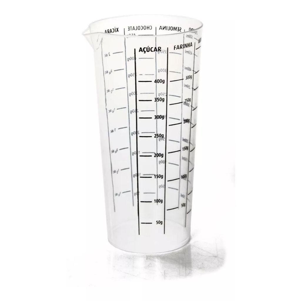 Copo Transparente Graduado 500ml Dosador Culinário para Pratos Perfeitos Utilidade