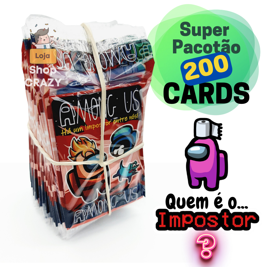 50 Pacotinhos AMONG US de Cartinhas | São 200 CARDS | Revenda, Colecione ou Bafo em Oferta na Shopee