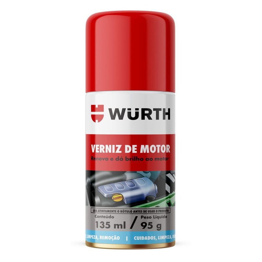 Verniz de Motor 135ml - Wurth Renova e Da Brilho Ao Motor 135ML