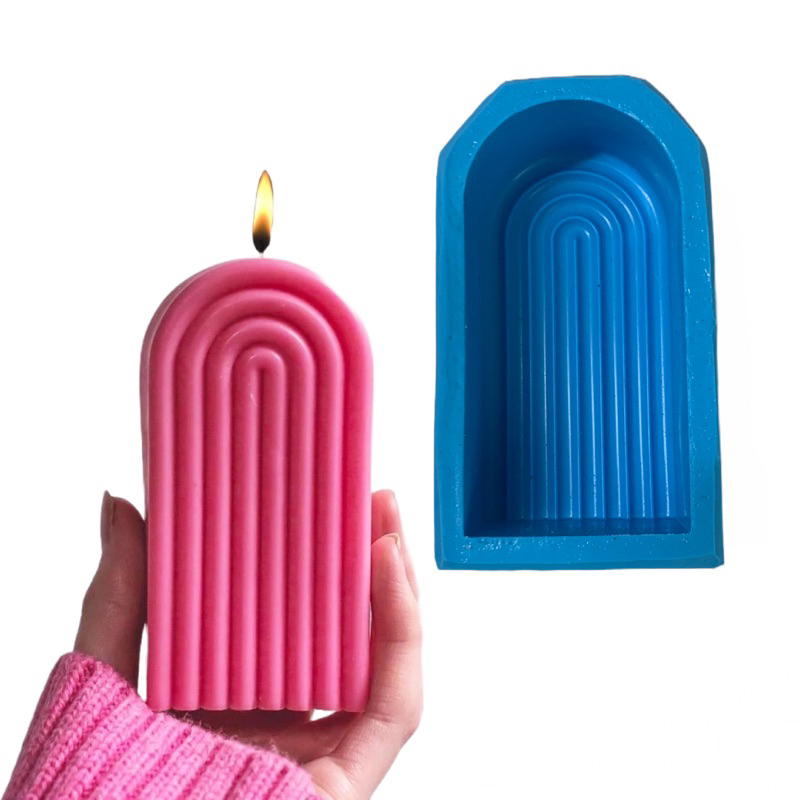 Molde de Silicone - Vela Arco Iris em Oferta na Shopee