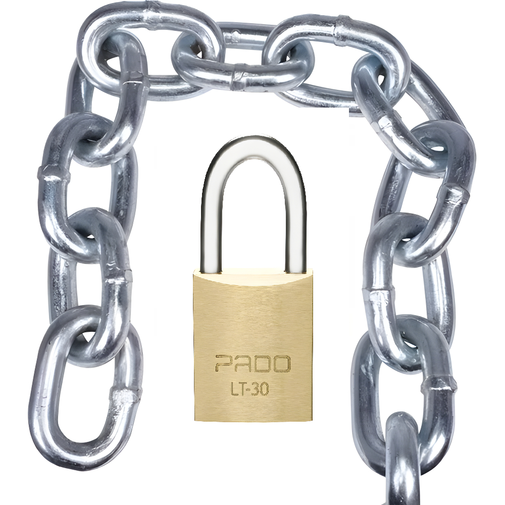 Cadeado Pado 30mm mais Corrente Resistente