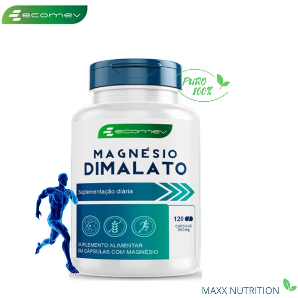 Magnésio Dimalato 100% Puro Com Laudo e Autorizado 500mg