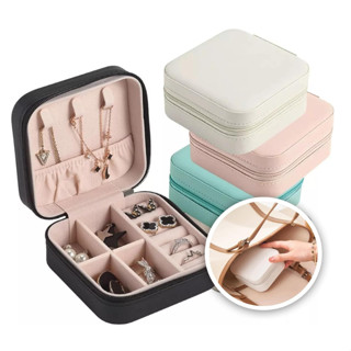 Mini Porta Joias De Bolsa Para Viagem Portátil Caixa de Armazenamento para colar, brincos, anéis, pulseira Generic e Bijuteria Organizador Fácil de transportar 10cm