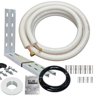 Kit Pratico Instalação Ar Condicionado 9/12000btus 1/4-3/8 C/ Suporte 3 metros Branco