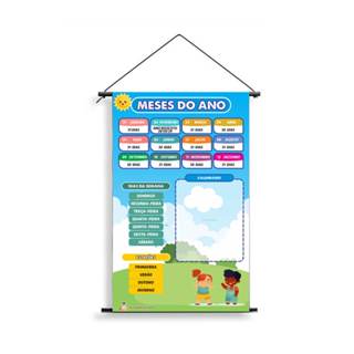 Banners Pedagógicos Escolar Calendário Folhinha - OBA ADESIVOS