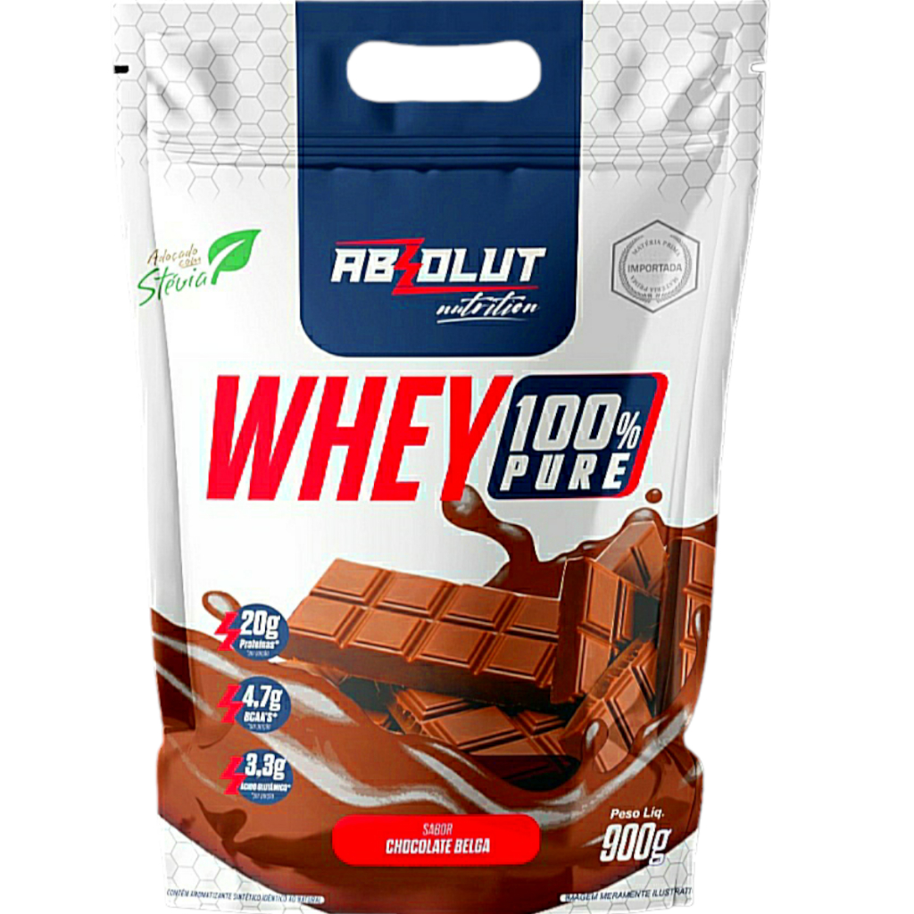 Whey Protein Concentrado 100% Pure Refil 900g Absolut