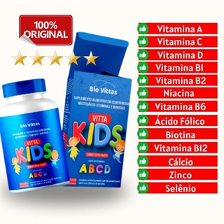 Vitamina Infantil kids + Imunidade + Apetite - Mastigável Tutti-Frutti 120 Comprimidos - BioVittas