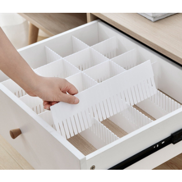 Kit 3 Organizador De Gavetas Multifuncional Ajustável/Divisor De Gaveta/Maquiagem/Formação De Cesta em Oferta na Shopee
