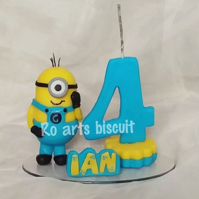 vela minion/ topo de bolo minion/ vela de aniversárii