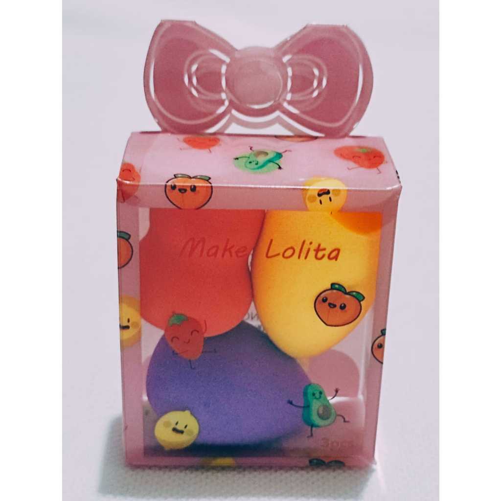 Kit 3 Mini Esponja C Caixinha - Gota Para rosto e Maquiagem Base E Corretivo