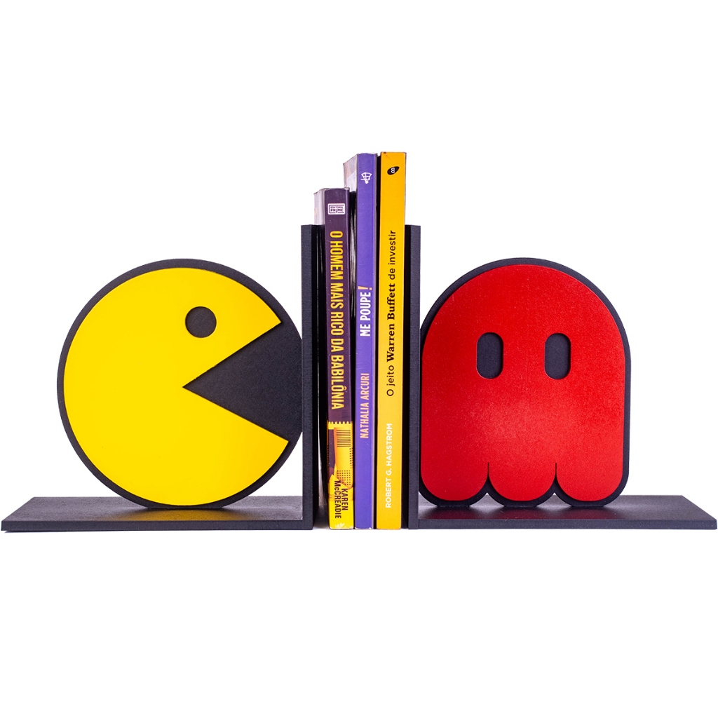 Aparador de Livros Pac-Man – Decoração para Estante – Perfeito para Gamers e Fãs de Cultura Geek em Oferta na Shopee