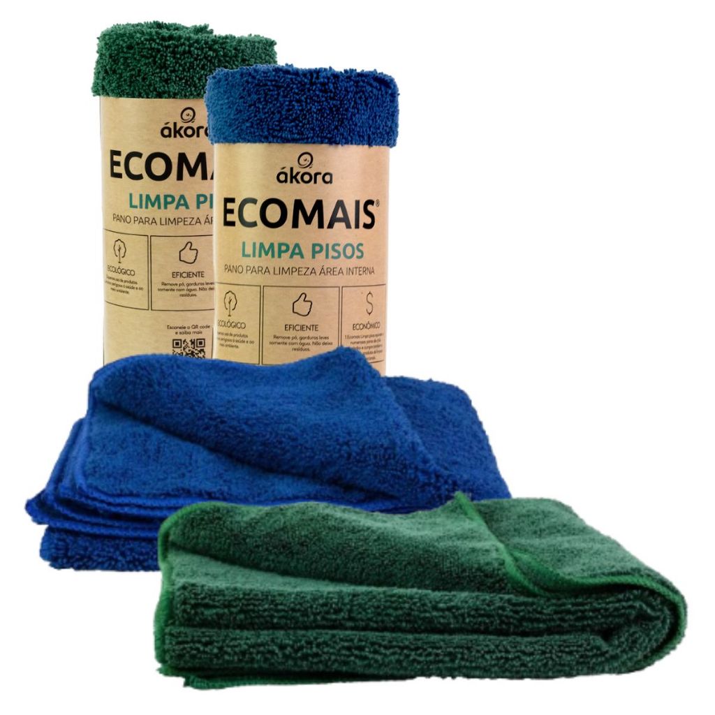 02 Panos Para Limpeza Akora De Piso Ecomais Limpa Pisos 40x60 Sem Embalagem em Oferta na Shopee