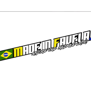 Adesivo Made In Favela Vidro Lateral 50cm Médio - Adesivos Carros Rebaixados Suspensao Amizade Vale Mais Que Lata
