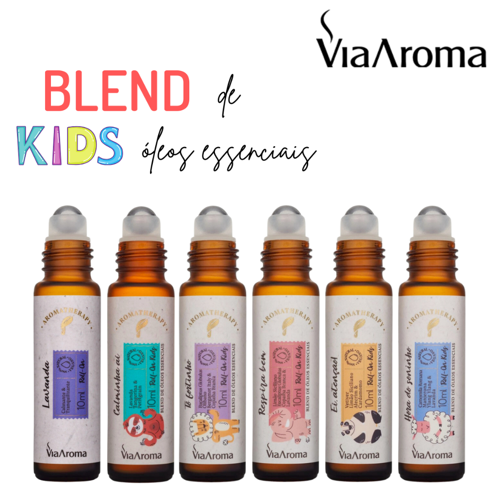 Roll-on Blend de Óleo Essenciais Infantil Crianças Kids Via Aroma em Oferta na Shopee