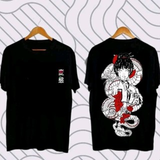 CAMISA BÁSICA UNISSEX STREETWEAR JAPONESA DRAGÃO (100% ALGODÃO)