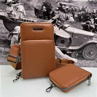 Juzia Bolsas Kit de 2 Bolsa feminina carteira pochete porta-celular porta-moeda pendurável tiracolo 3 zíperes 3 divisórias alça transversal nylon ajustável