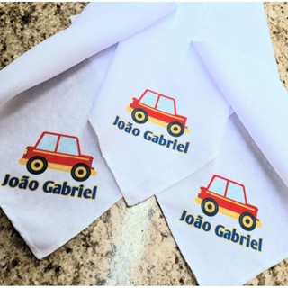 Guardanapo em tecido Personalizado - Guardanapo Escolar ou Festa - Guardanapo em tecido Oxford  Personalizado