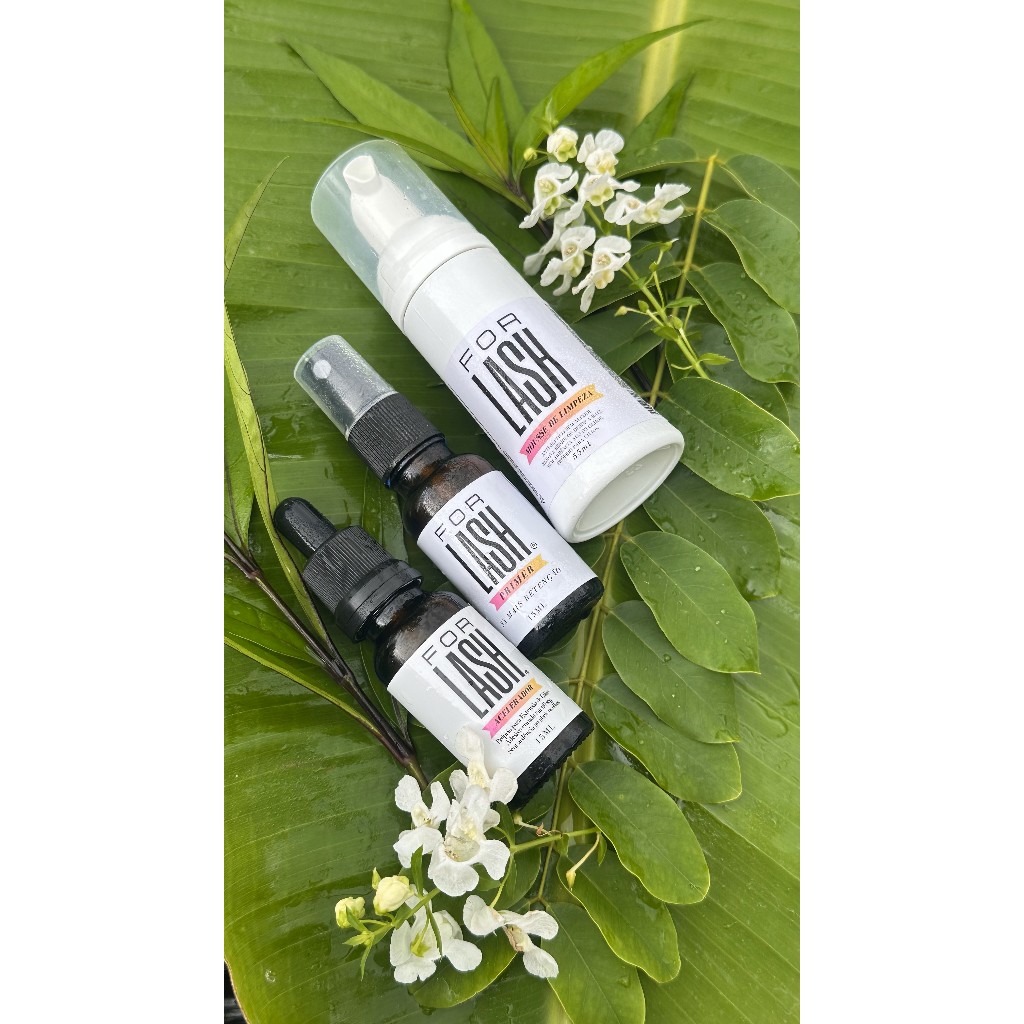 Kit de Retenção Extensão de Cílios FORLASH (Espuma limpeza Cílios + Primer Cílios + Acelerador cola extensão cílios) em Oferta na Shopee