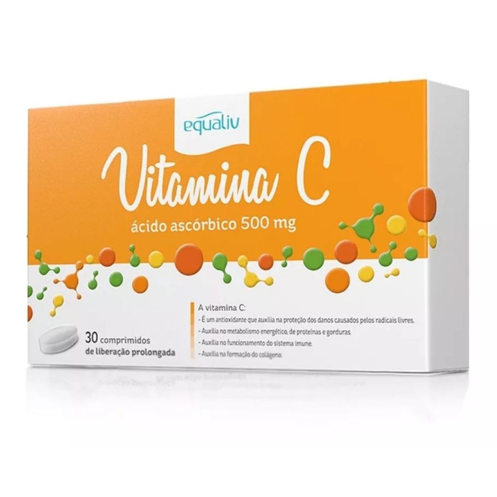 Vitamina C 500mg 30 Comp Ação Prolongada Equaliv