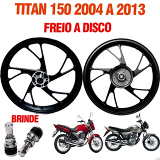 Roda Liga Leve Titan 150 Esd 2004 Ate 2013 Pe Galinha Preta em Oferta na Shopee