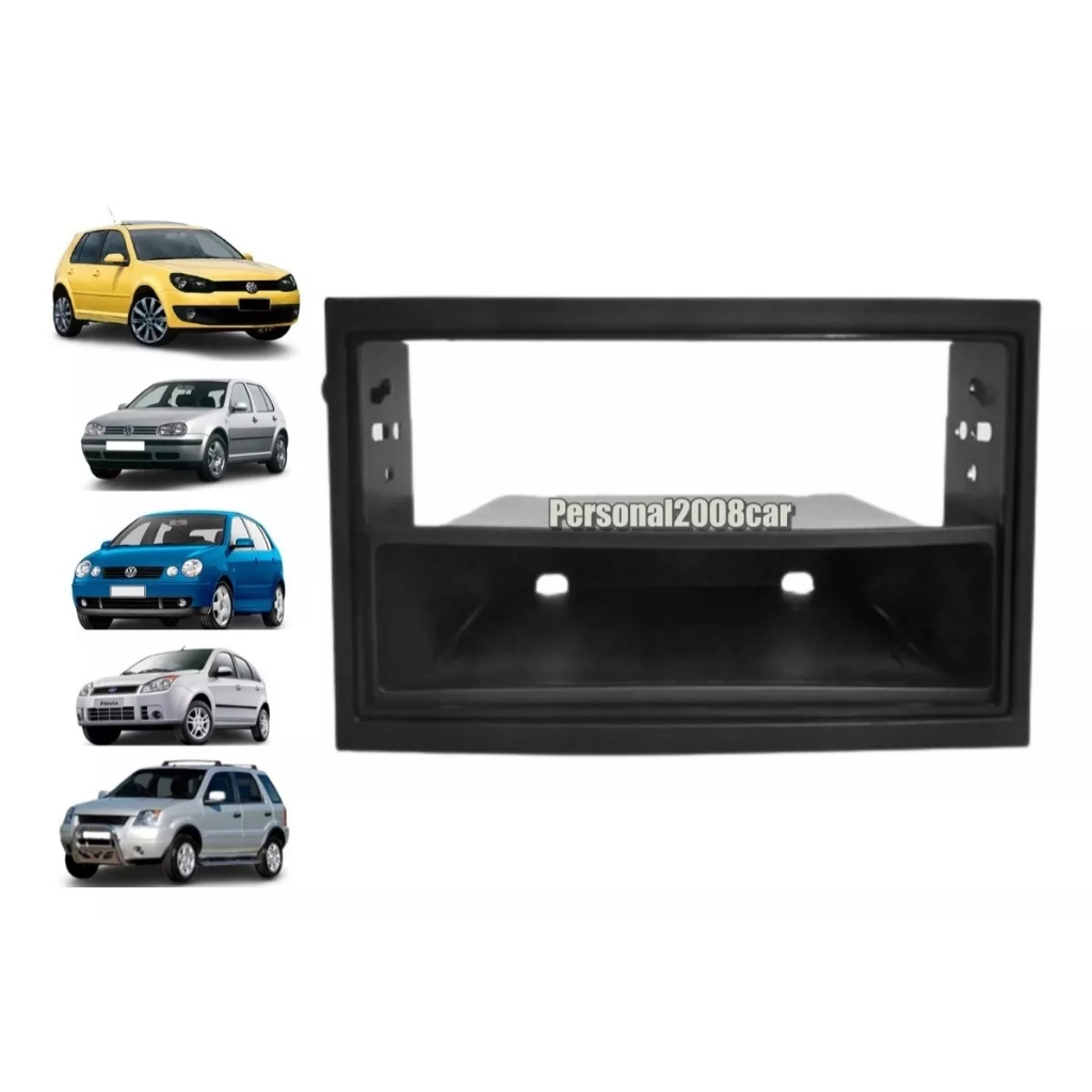 Moldura Radio 1 Din Golf Polo Fiesta Ecosport Gaveta Painel com gaveta p instalar radio comum