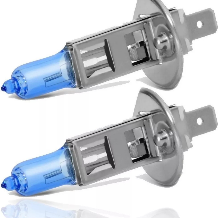 Par Lampada 8500k Techone Super Branca Encaixe H1 efeito xenon