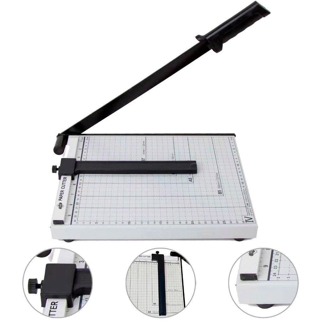 Cortador De Papel Guilhotina Corta Até 12 Folhas A4 Com Ajuste Pressão Sqr em Oferta na Shopee