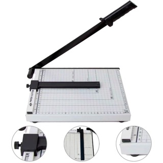 Guilhotina Cortadora De Papel Corta Até 12 Folhas A4, B5, A5, B6 E B7 Com Ajuste Pressão Com Travamento E Guia De Corte em Oferta na Shopee