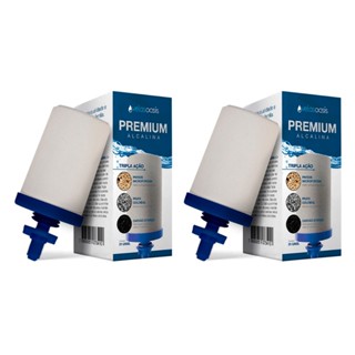 Kit 02 Velas Para Filtro Barro Alcalina Carvão Ativado Tripla Oasis