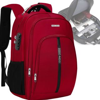 Mochila Notebook Feminina Masculina Anti Furto Saída Usb/Fone Cabos