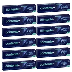 Pasta De Dentes Vegana Contente Tripla Ação 70g Kit C/12 Un