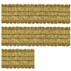 Passamanaria Metalizada 30Mm/10Mt 7350.Dourado 23 Algodão Alta Qualidade Ótimo Custo-Benefício