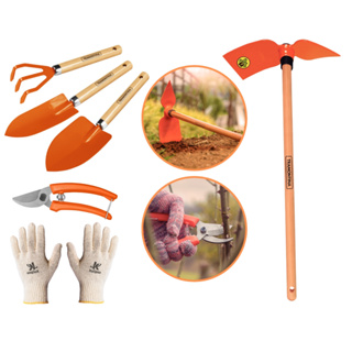 Conjunto De Jardinagem Tramontina + Tesoura De Podar + Sacho Coracao Com Cabo 60cm E Luva Multiuso em Oferta na Shopee