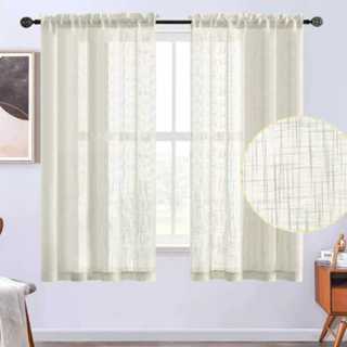 Cortina Voil Flame Linho Luxo 3,00x1,70 Sala Varão Passante em Oferta na Shopee