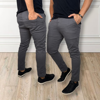 Calça de SARJA Masculina  FIT com Elastano Slim Casual Tradicional Bolso Embutido Skinny