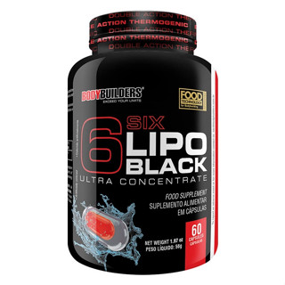 Termogênico 6 Six Lipo Black Ultra Concentrate 60 Cáps Bodybuilders