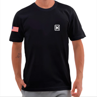Camiseta Masculina Estampada Country Usa 100% algodão Plus Size Tamanho Grande