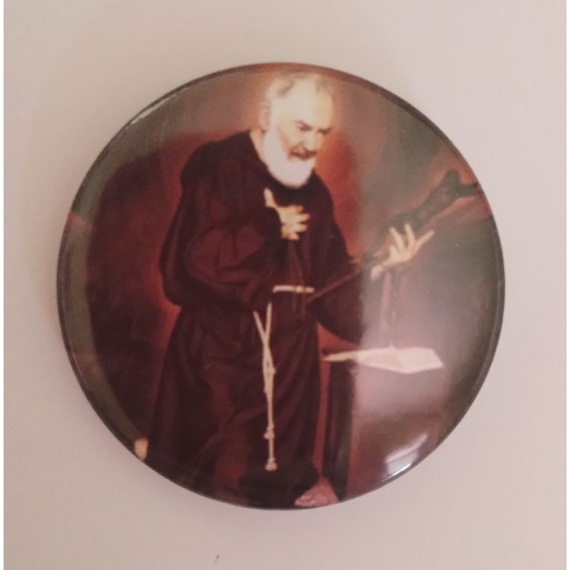 5 bottons broches São Padre Pio de Pietrelcina bottons católicos