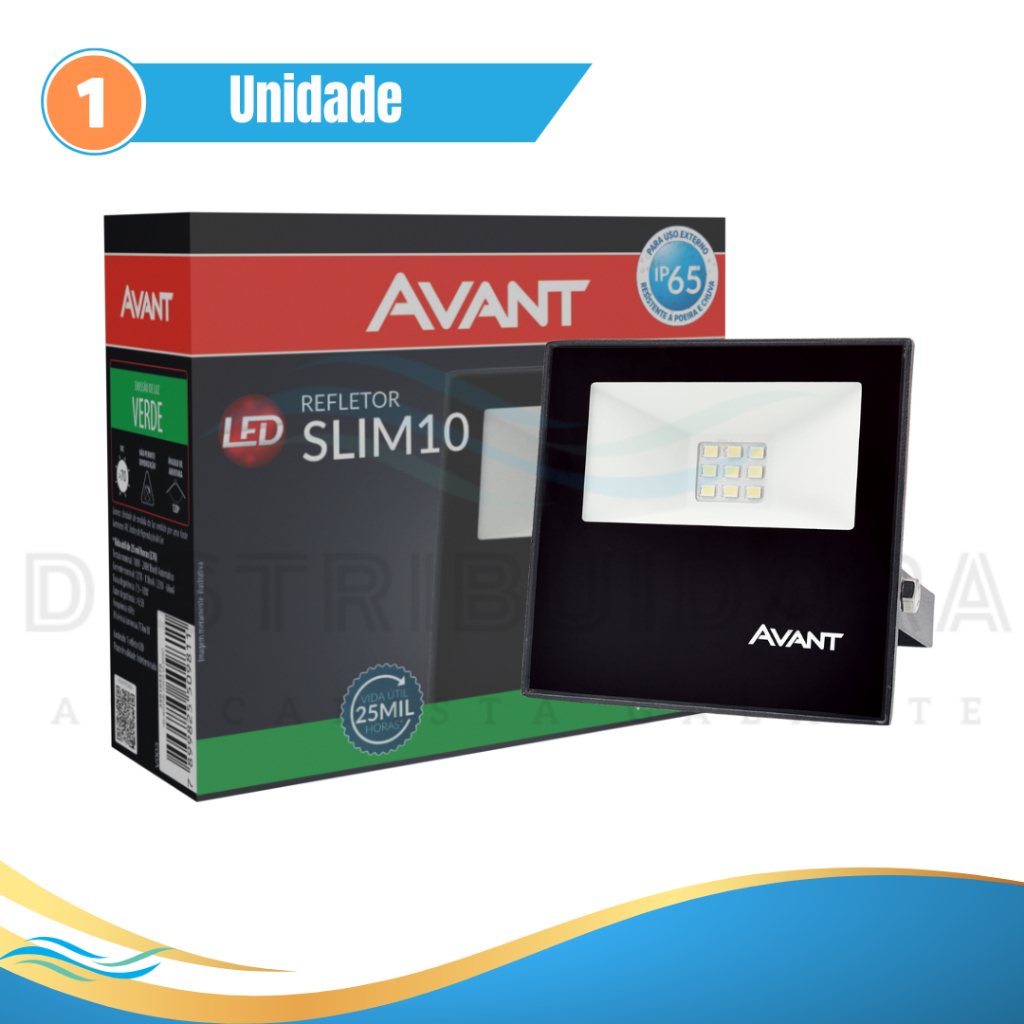 Refletor Led para jardim 10w/30w/50w/100w Luz Verde IP65 Avant Distribuidora Galante