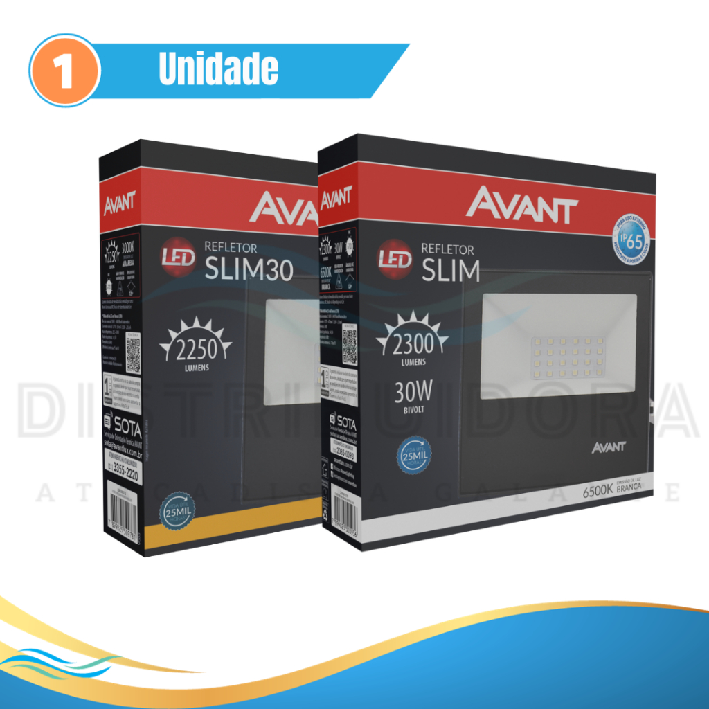 Refletor Led 10w/20w/30w/50w/100w  Iluminação 6.500k/3000k IP65 Avant Distribuidora Galante em Oferta na Shopee