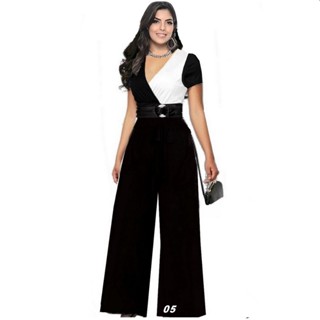 Macacão tipo Pantalona BICOLOR Lindo Modelo Noite Festa Casamento