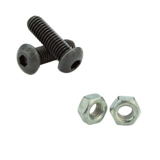 35 Un Parafuso Allen Abaulada M3 x 20 com Porca Zincado Branco em Oferta na Shopee