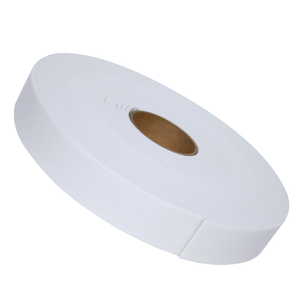 Fita EVA Branca Autocolante Para Ripado 1 Lado 30mm x 3mm x 10mts Vedação Anti Ruido Fresta Porta Janela — imagem 2 de 2