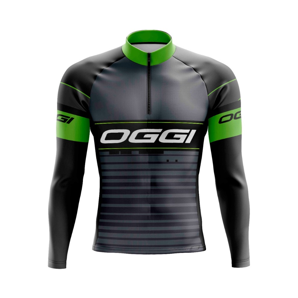 Camisa De Ciclismo Oggi Cinza  Manga Longa Masculina/Feminino e Infantil em Oferta na Shopee